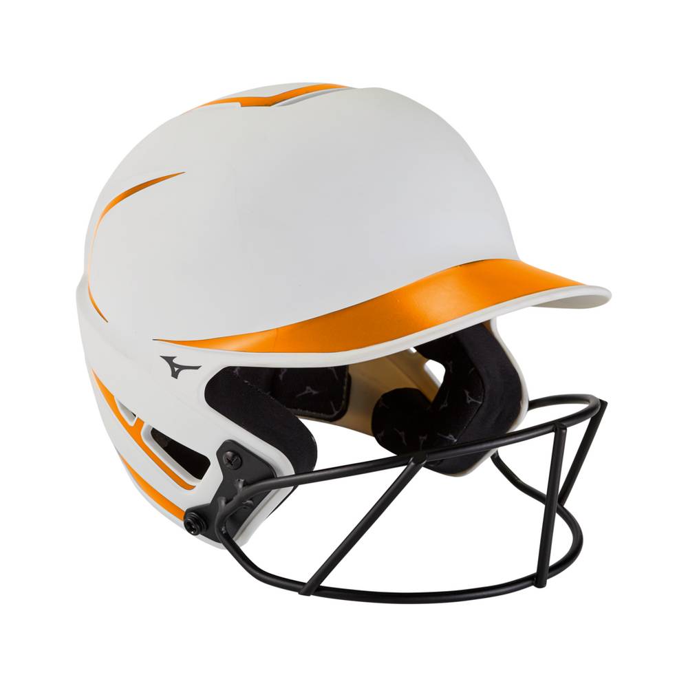 Casco Mizuno F6 Fastpitch Softball Batting Mujer Blancas/Naranjas Ofertas SNHW-39714